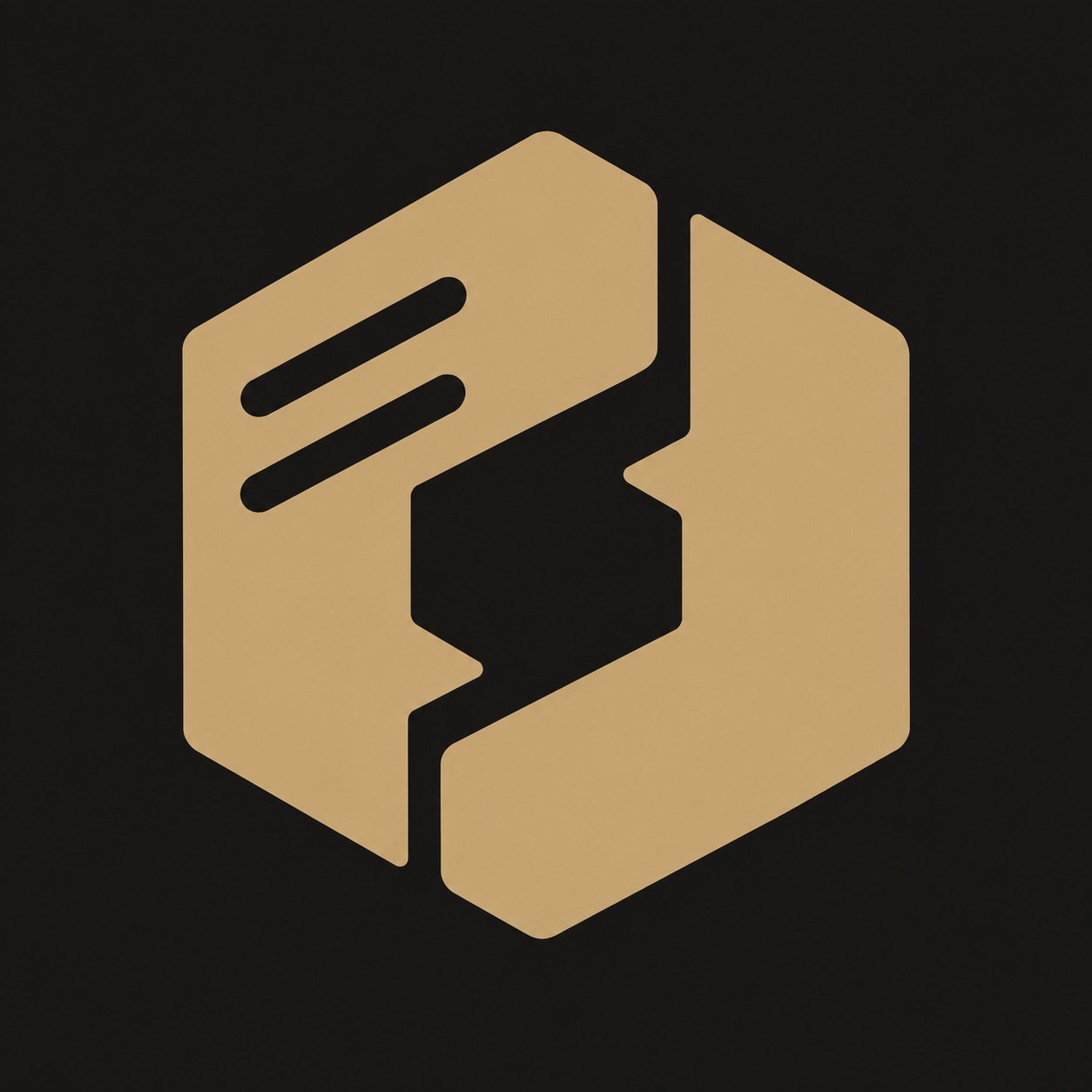 Find Trade Help tan and black trade mark
